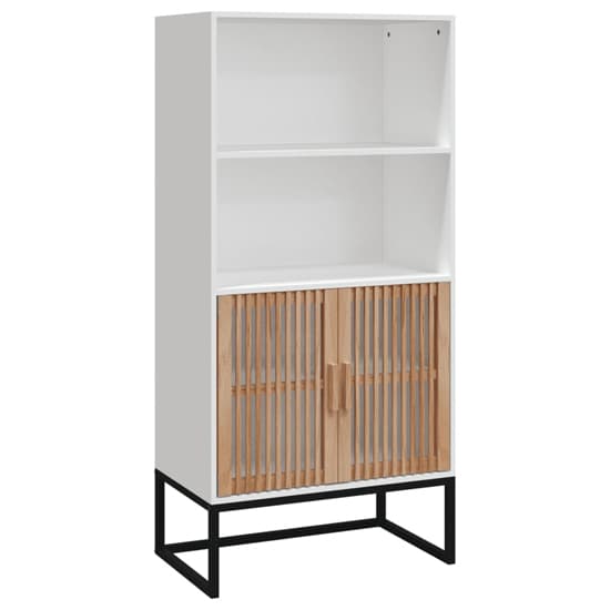 Delicia Wooden Highboard With 2 Doors 1 Shelf In White_2