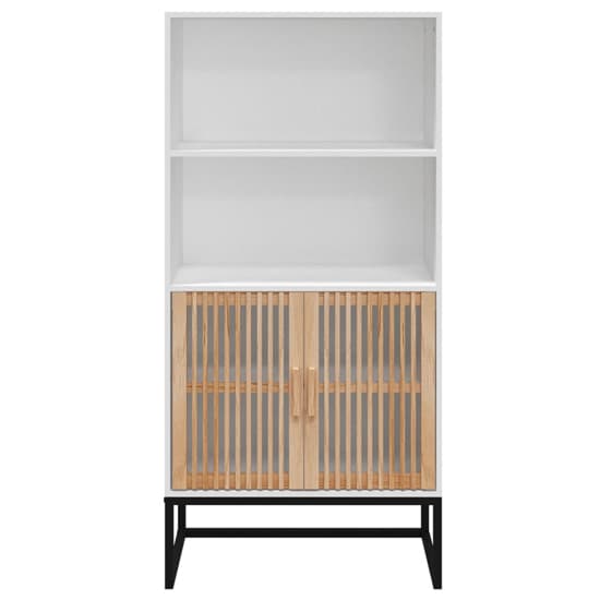 Delicia Wooden Highboard With 2 Doors 1 Shelf In White_4