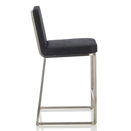 Delray Black Faux Leather Counter Height Bar Stools In Pair Furniture in Fashion