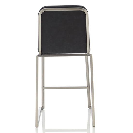 Delray Black Faux Leather Counter Height Bar Stools In Pair Furniture in Fashion