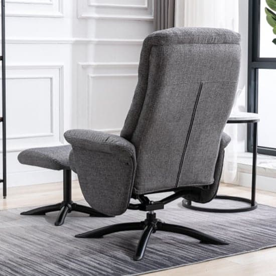 Delray Fabric Swivel Recliner Chair With Stool In Grey_3