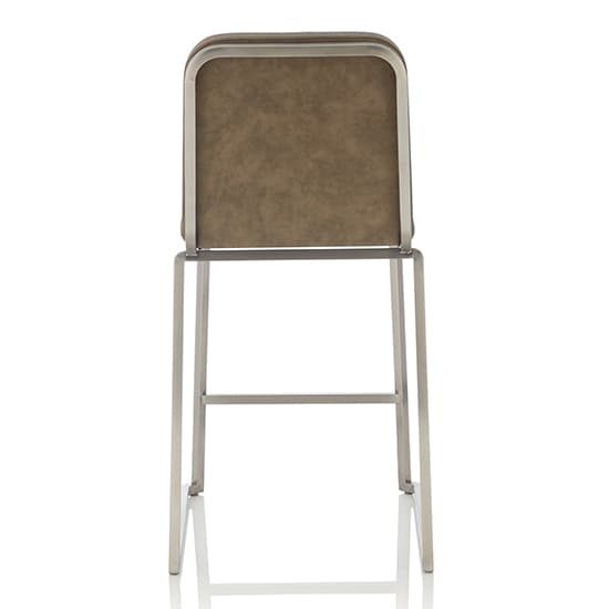 Delray Taupe Faux Leather Counter Height Bar Stools In Pair Furniture in Fashion