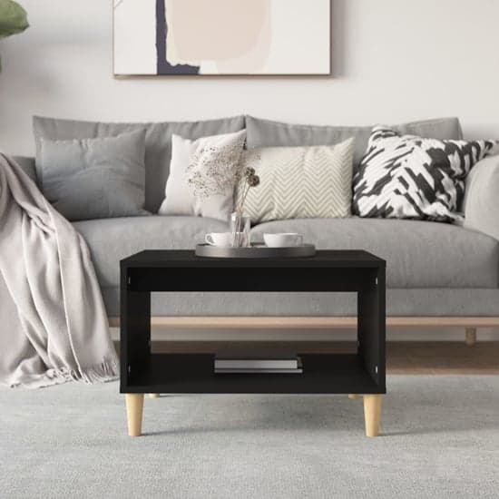 Demia Wooden Coffee Table With Undershelf In Black_2