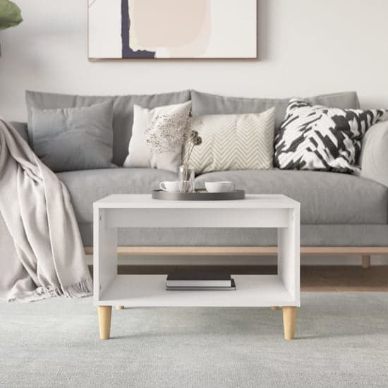 Demia Wooden Coffee Table With Undershelf In White_2