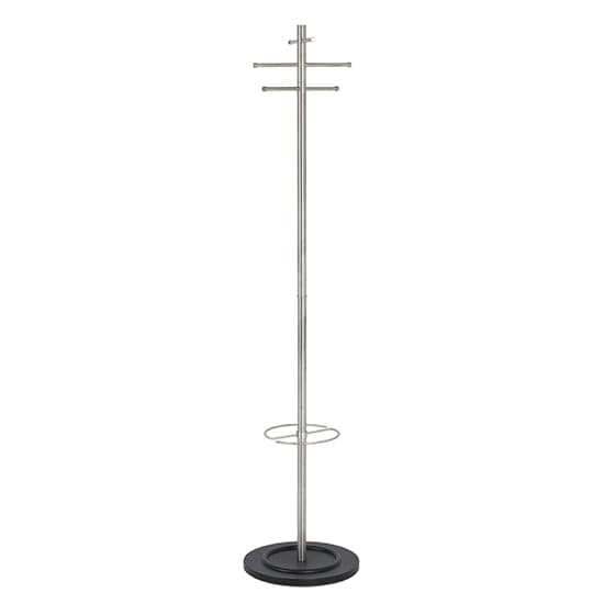 Denis Metal 6 Hooks Coat Stand In Chrome With Black Base_2