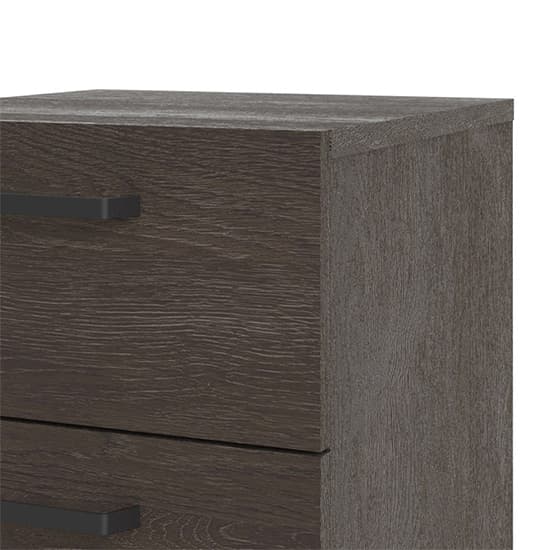 Denton Wooden Bedside Cabinet With 2 Drawers In Dark Oak_4