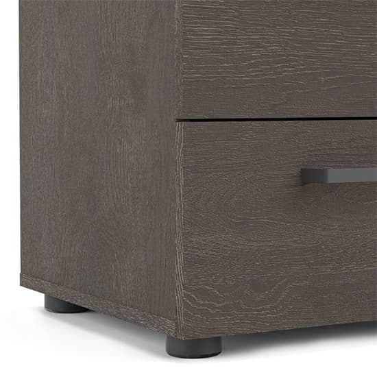 Denton Wooden Bedside Cabinet With 2 Drawers In Dark Oak_5