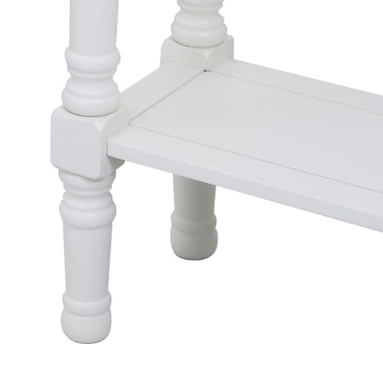 Denver Pine Wood Console Table With 3 Drawers In White_3