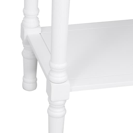 Denver Pine Wood Console Table Large With 3 Drawers In White_5