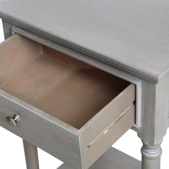 Denver Pine Wood End Table With 1 Drawer In Taupe_4