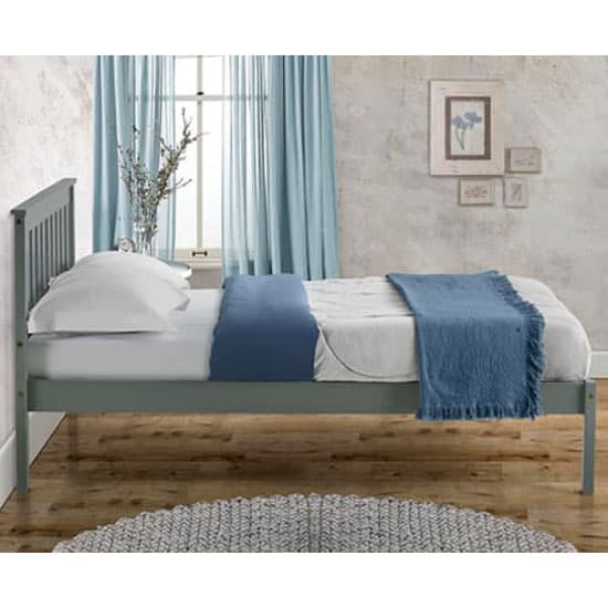 Denver Wooden Low End Double Bed In Grey_3