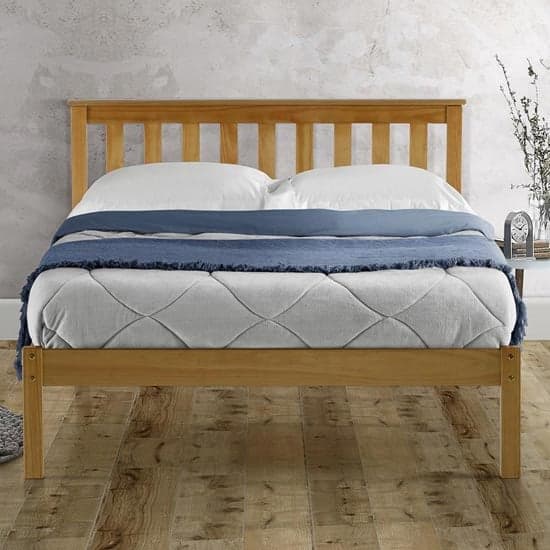 Denver Wooden Low End Double Bed In Antique Pine_2