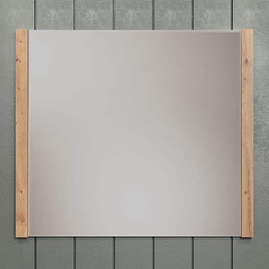 Depok Hallway Wall Mirror In Oak Frame_2