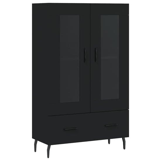 Derby Display Cabinet With 2 Doors 1 Drawer In Black_2