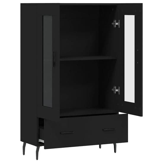 Derby Display Cabinet With 2 Doors 1 Drawer In Black_3