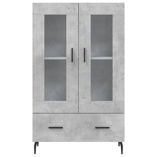 Derby Display Cabinet With 2 Doors 1 Drawer In Concrete Effect_4