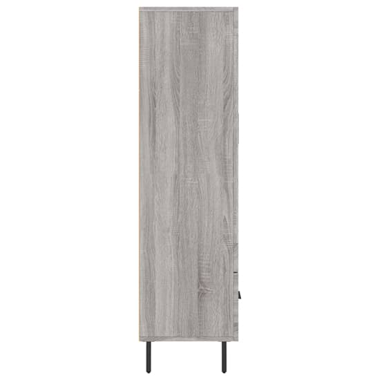 Derby Display Cabinet With 2 Doors 1 Drawer In Grey Sonoma Oak_5