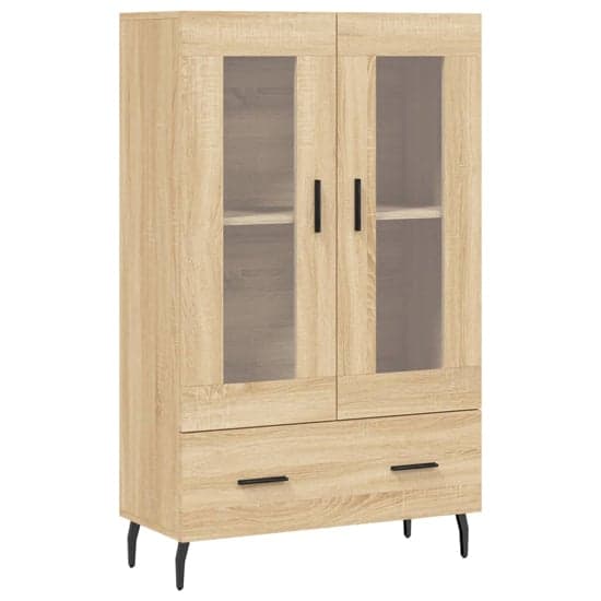 Derby Display Cabinet With 2 Doors 1 Drawer In Sonoma Oak_2