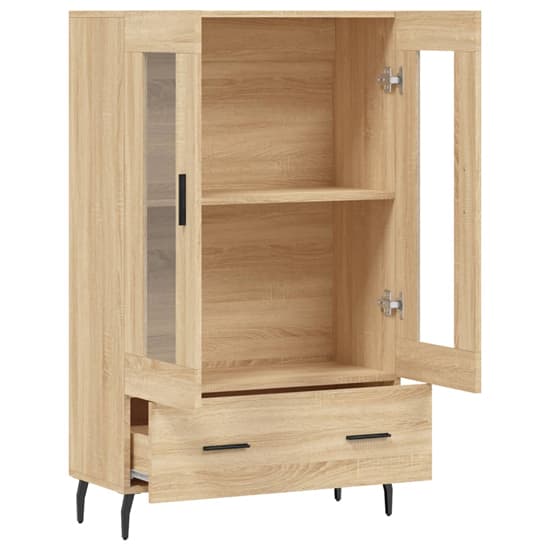 Derby Display Cabinet With 2 Doors 1 Drawer In Sonoma Oak_3