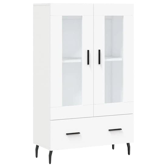 Derby Display Cabinet With 2 Doors 1 Drawer In White_2