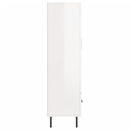 Derby High Gloss Display Cabinet With 2 Doors 1 Drawer In White_5