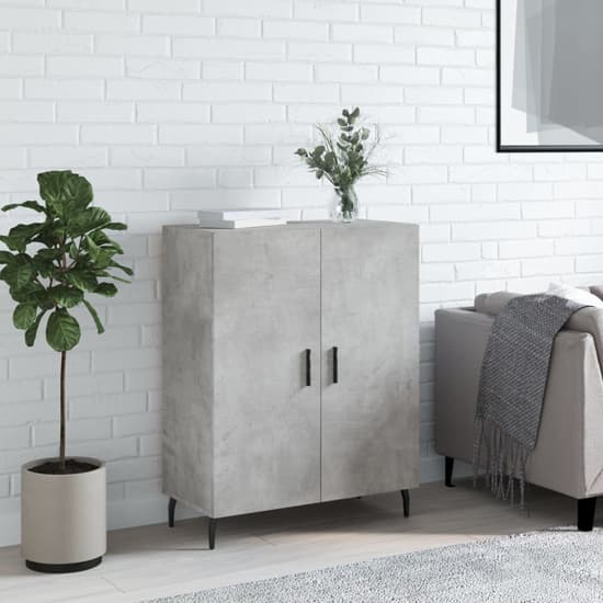Derby Wooden Sideboard With 2 Doors In Concrete Effect_1
