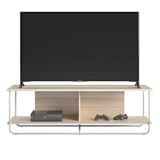 Derby Wooden TV Stand With 2 Shelves In Natural_3