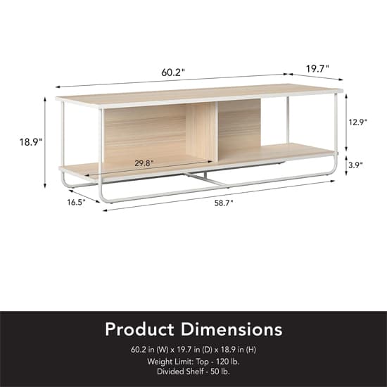Derby Wooden TV Stand With 2 Shelves In Natural_5