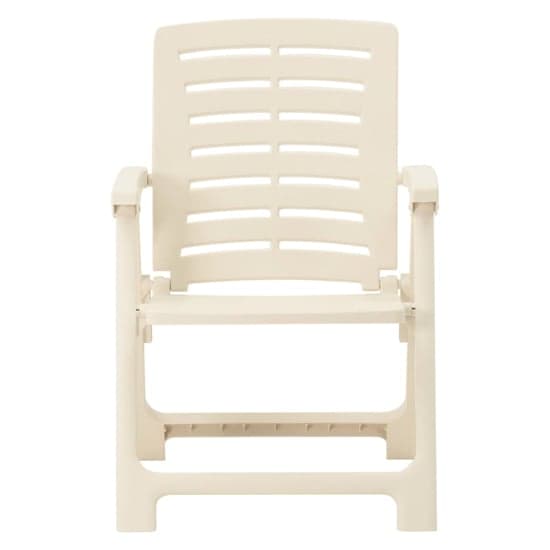 Derik Elegant Design White Plastic Garden Chairs In Pair_2