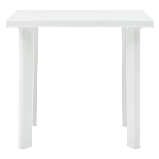 Derik Outdoor Plastic Dining Table In White_2