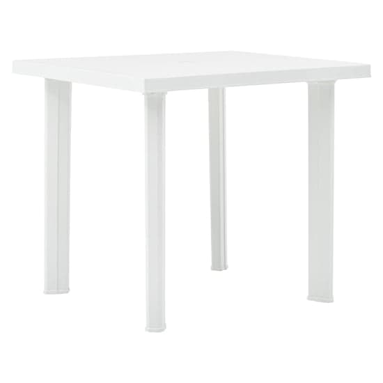 Derik Outdoor Plastic Dining Table In White_1