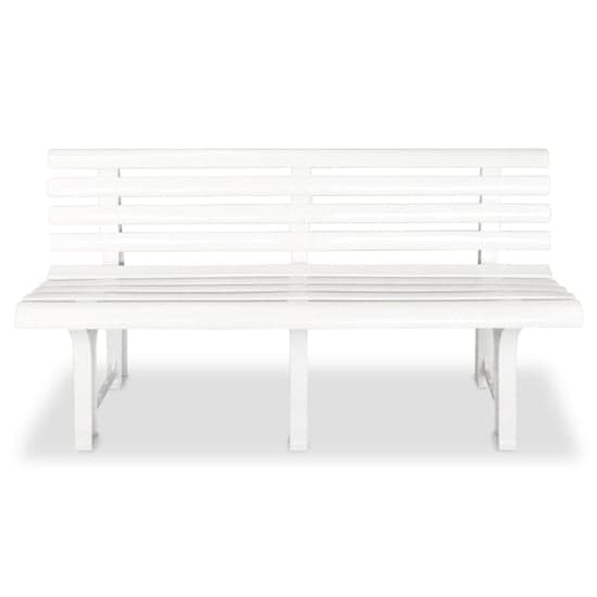 Derik Outdoor Plastic Seating Bench In White_2