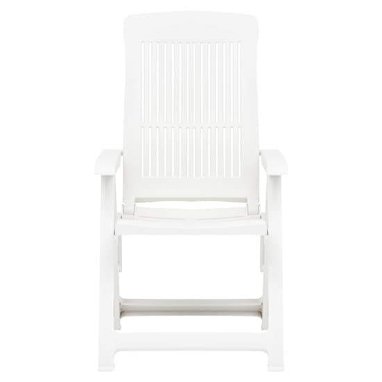 Derik Outdoor White Plastic Reclining Chairs In Pair_2