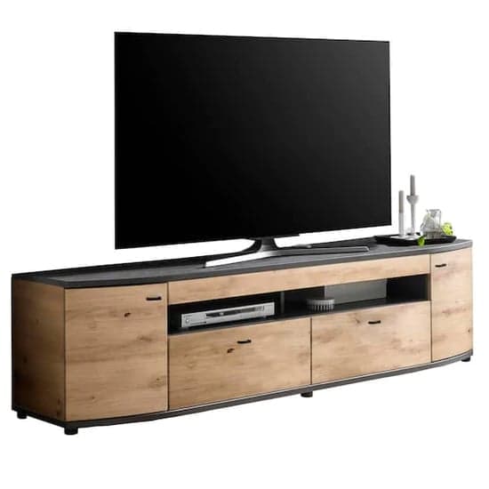 Derry Wooden TV Stand With 2 Doors 2 Drawers In Artisan Oak_2