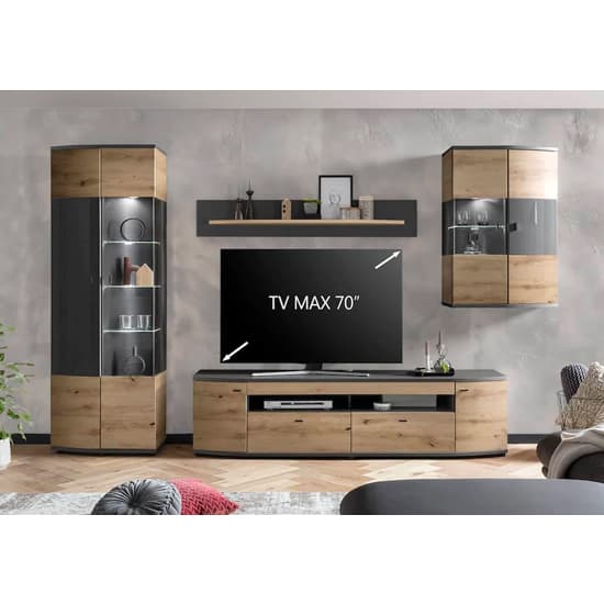 Derry Wooden TV Stand With 2 Doors 2 Drawers In Artisan Oak_5