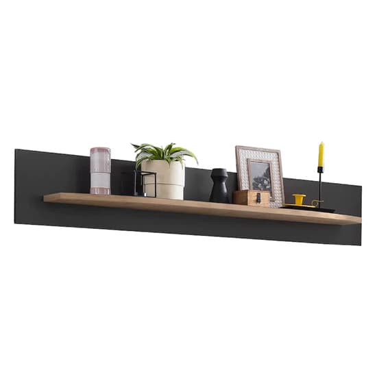 Derry Wooden Wall Shelf In Artisan Oak And Graphite_3