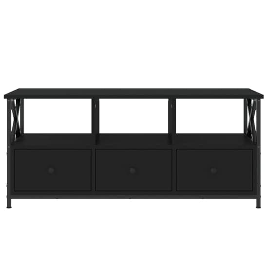 Derval Wooden TV Stand With 3 Drawers In Black_5