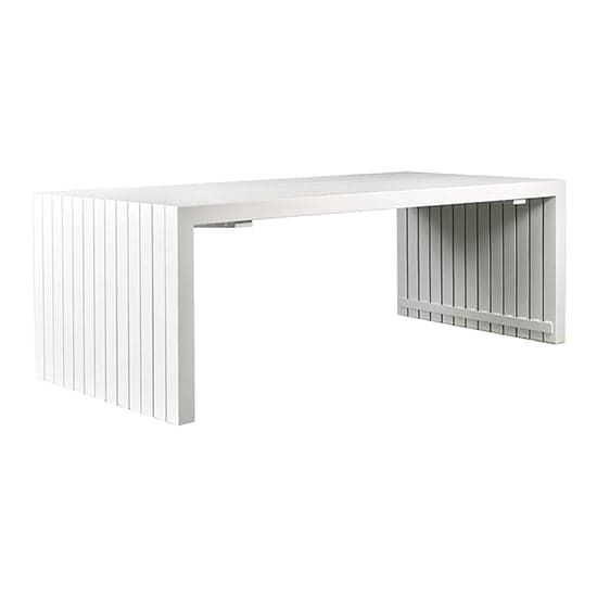 Dunstar Outdoor 220cm Aluminium Dining Table In White_1