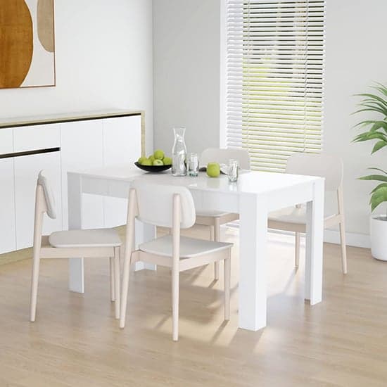 Desirus Rectangular Wooden Dining Table In White_4