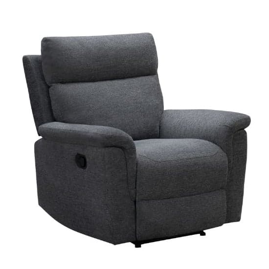 Dessel Chenille Fabric Electric Recliner Chair In Grey_2