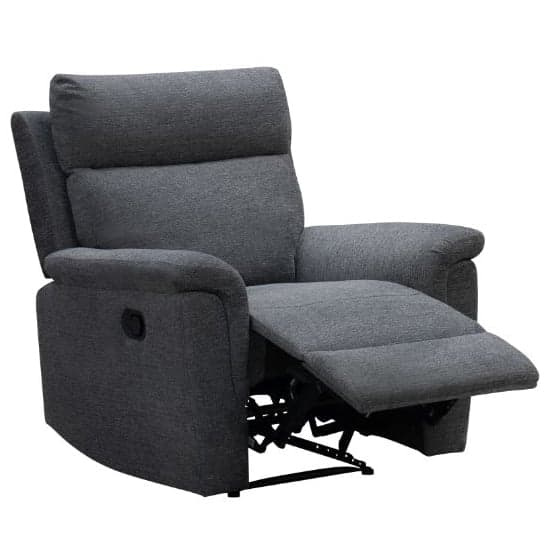 Dessel Chenille Fabric Electric Recliner Chair In Grey_3