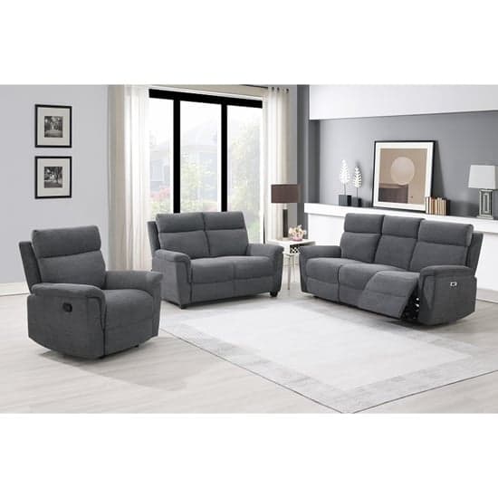 Dessel Chenille Fabric Manual Recliner Chair In Grey_4