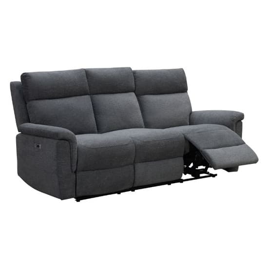 Dessel Fabric Electric Recliner 3 Seater Sofa In Grey_3