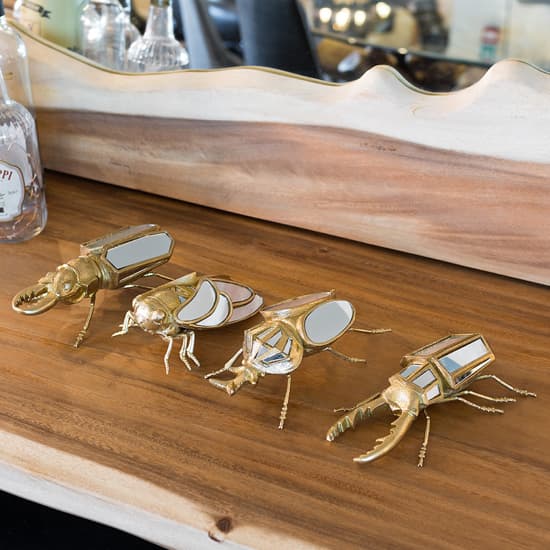 Destin Cicada Bug Ornament In Gold_5