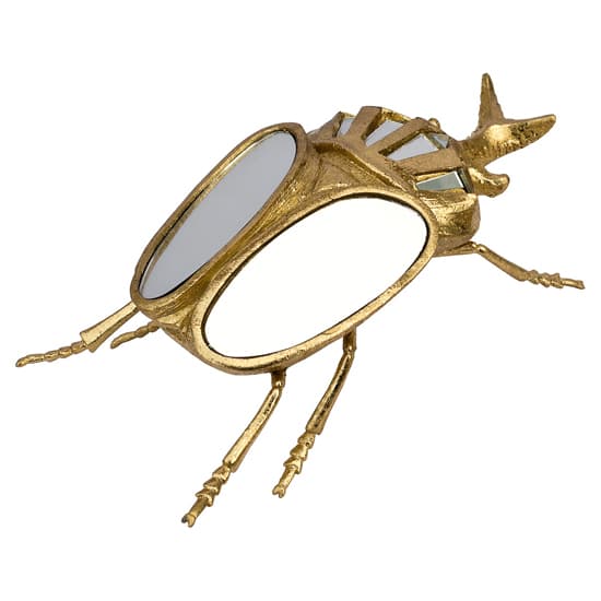 Destin Rhino Beetle Ornament In Gold_3