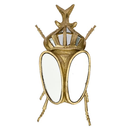 Destin Rhino Beetle Ornament In Gold_4