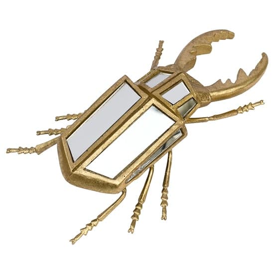 Destin Stag Beetle Ornament In Gold_3