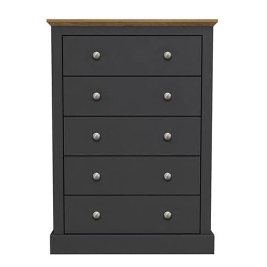 Devan Wooden Chest Of 5 Drawers In Charcoal_2