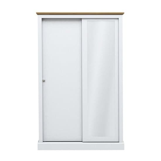 Devan Wooden Sliding Wardrobe With 2 Doors In White