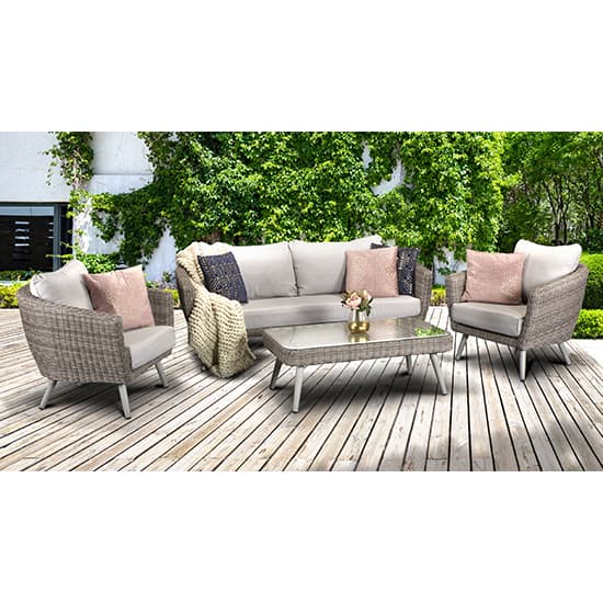 Deven Outdoor Wicker 5 Seater Lounge Set In Fine Grey_1